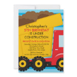 Construction trucks Birthday Party for boys Personalized Announcement