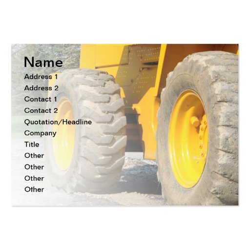 construction vehicle business card template (front side)