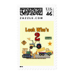 Construction Vehicles 2nd Birthday postage