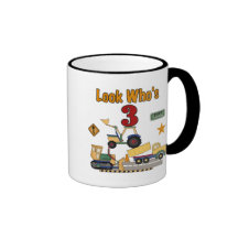 Construction Vehicles 3rd Birthday Tshirts Coffee Mug