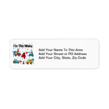 Construction Vehicles 4th Birthday T-shirts Custom Return Address Label