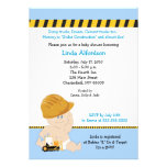 CONSTRUCTION WORKER Baby Shower Invitation 5x7