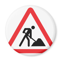 construction worker building site sign magnets by Tomaniac construction worker building site sign magnets