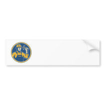 Construction Worker Carpenter Tradesman With Hamme Bumper Stickers