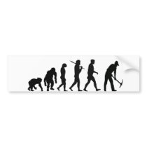Construction worker gardener gear bumper stickers
