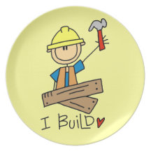 Construction Worker I Build T-shirts and Gifts Plates