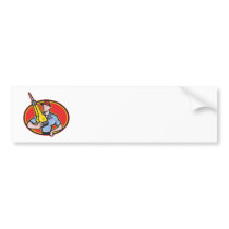 Construction Worker Jackhammer Pneumatic Drill Bumper Stickers
