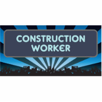 Construction Worker Marquee photo sculptures