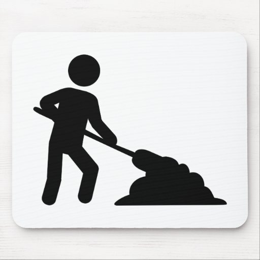 Construction worker mouse pads