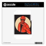 construction worker thumb up retro skins for iPod touch 4G