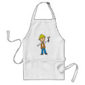 Construction Worker with Hammer Apron by stick_figures Construction Worker with Hammer Apron