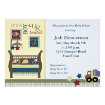Construction Zone Baby Shower Invitation