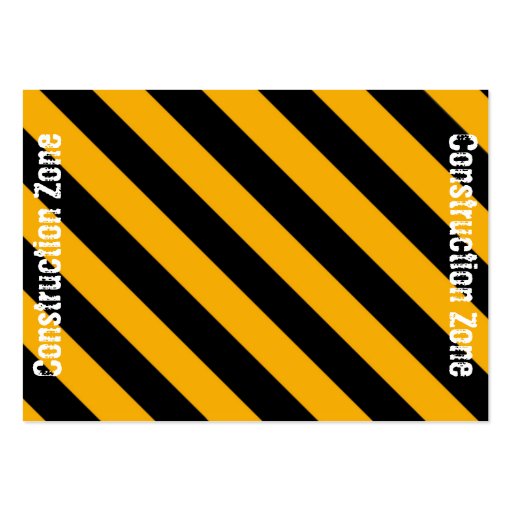 Construction Zone Business Card (back side)