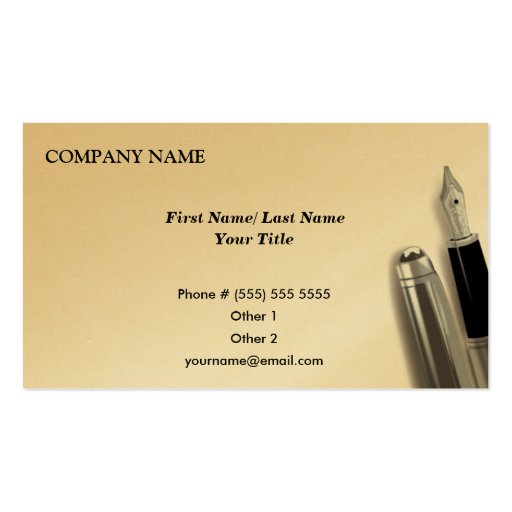 Consultant Business Card (front side)