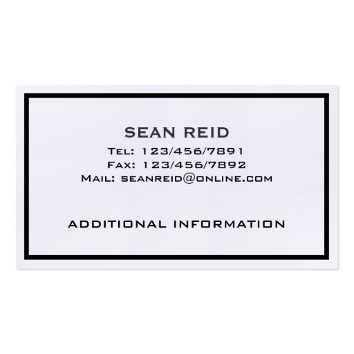 Consultant - Business Cards (back side)