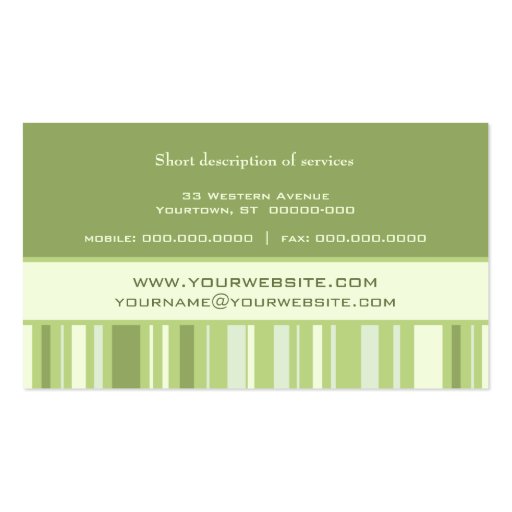 Consultant Stripes Business Card (back side)