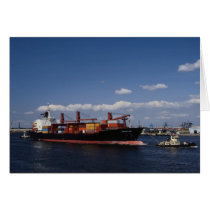 Container ship, Antwerp port, Belgium Cards