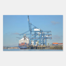 Container Ship Dock Sticker