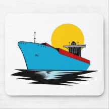 container ship retro mousepad