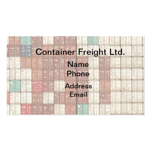Container Shipping and Freight Business Card Templates (front side)