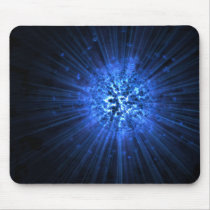 abstract, geometric, blue, glowing, desktop wallpaper, Mouse pad with custom graphic design
