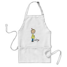 Contar con las camisetas y los regalos del bebé delantales