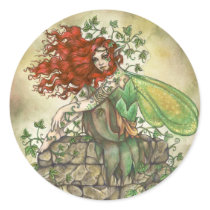 Contemplative Fairy Sticker by lindseycormierart Contemplative Fairy Sticker