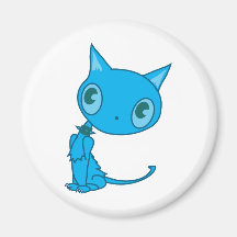 contemplative kitten magnet