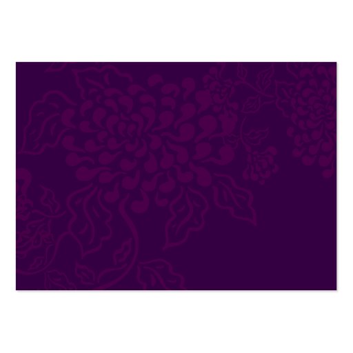Contempo Floral (Purple / Chartreuse) RSVP Card Business Card Templates (back side)