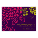 Contempo Floral (Purple / Chartreuse) RSVP Card business cards