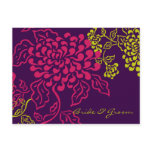 Contempo Floral (Purple Chartreuse) Save the Date postcards
