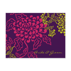 Contempo Floral (Purple) Save the Date Card postcard
