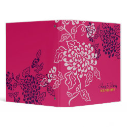Contempo (Fuschia) Wedding Planner/Ring Binder binder
