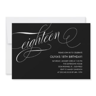 18th Birthday Invitations invitation