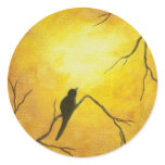 Contemporary Abstract Painting Design Round Sticker