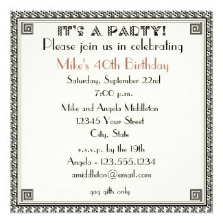 Contemporary Black and White Invitation Template