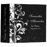 Contemporary Black and White Swirl binders