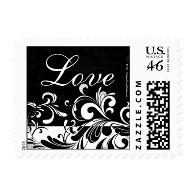 Contemporary Black and White Swirl Stamps