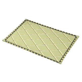 Contemporary Black and Yellow Triangles Place Mat