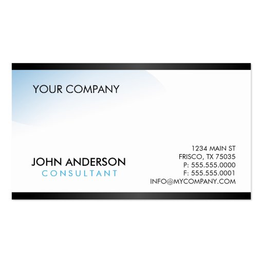 Contemporary Business Card (front side)
