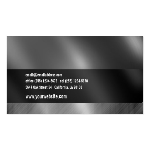 Contemporary Business Card Two Sides (back side)