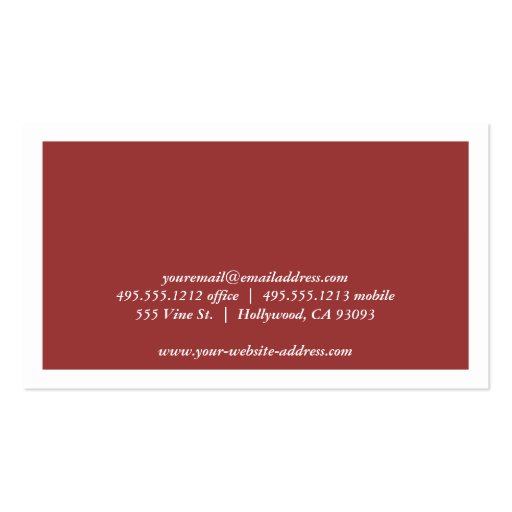 Contemporary Business Cards (back side)