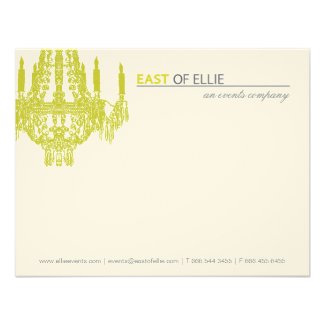 Contemporary Chandelier Notecards Invites