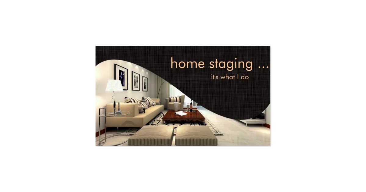Contemporary Chic Home Staging Business Card Zazzle