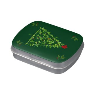 Contemporary Christmas Tree Jelly Belly Tin