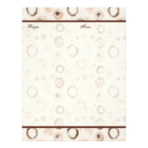 Contemporary Circles  Wedding Gift Recipe Pages Custom Letterhead