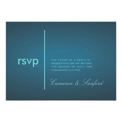 Contemporary + classy/teal blue announcement