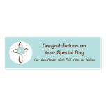 Contemporary Cross Gift Tag in Blue and Brown Business Card Templates