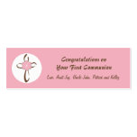 Contemporary Cross Gift Tag in Pink Business Card