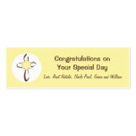 Contemporary Cross Gift Tag in Yellow and Brown Business Card